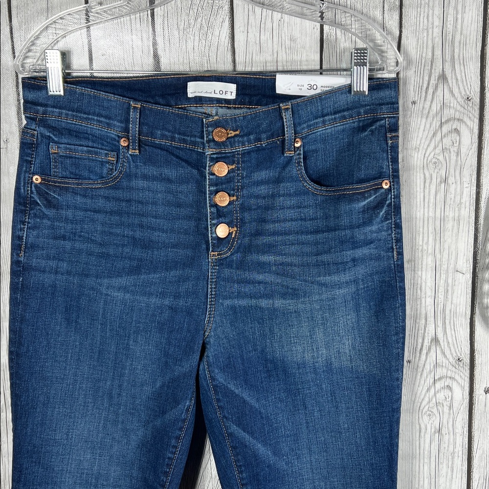 Loft modern skinny jeans size 10 - Picture 2 of 13